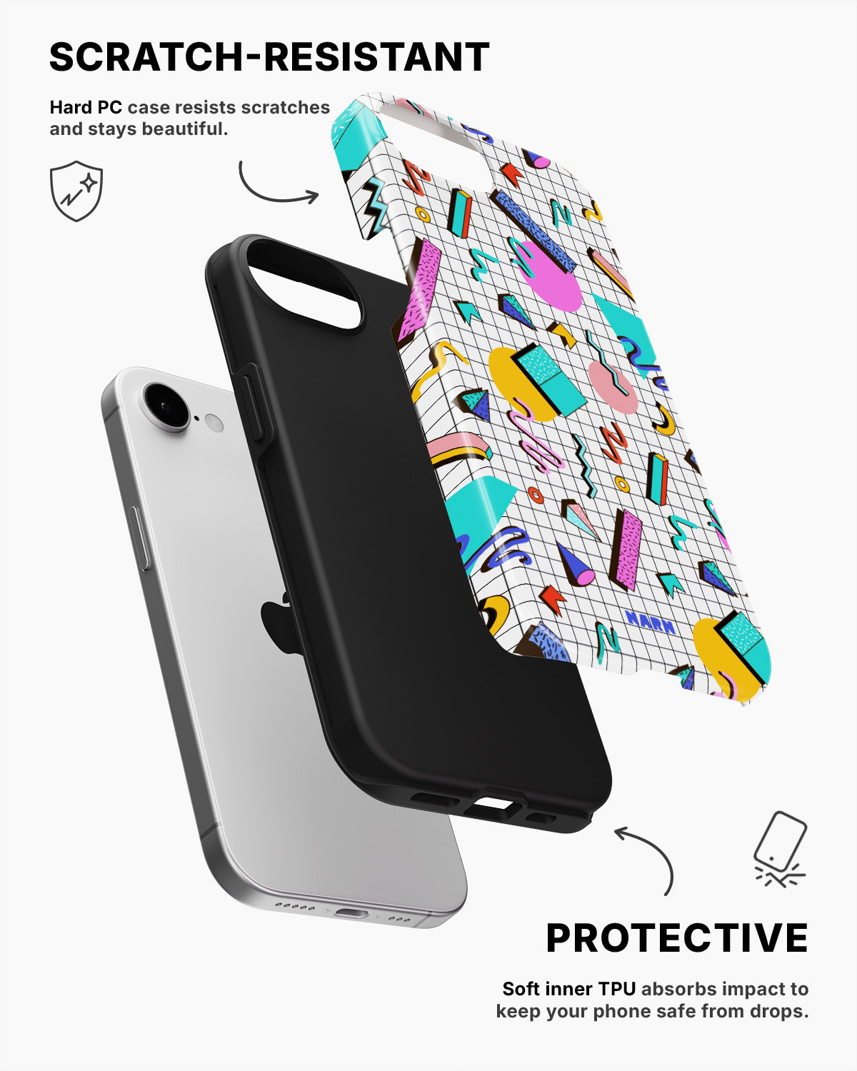 iPhone 17e Tough Case – 80s Memphis - View 2
