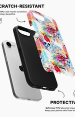 iPhone 17e Tough Case – Flowered Skulls - View 2