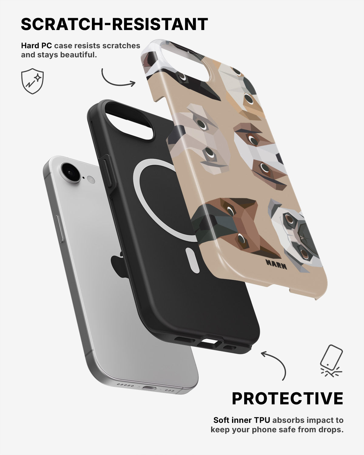 iPhone 17e Tough Case – Cute Dogs - View 2