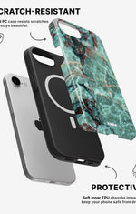 iPhone 17e Tough Case – Green Marble - View 2