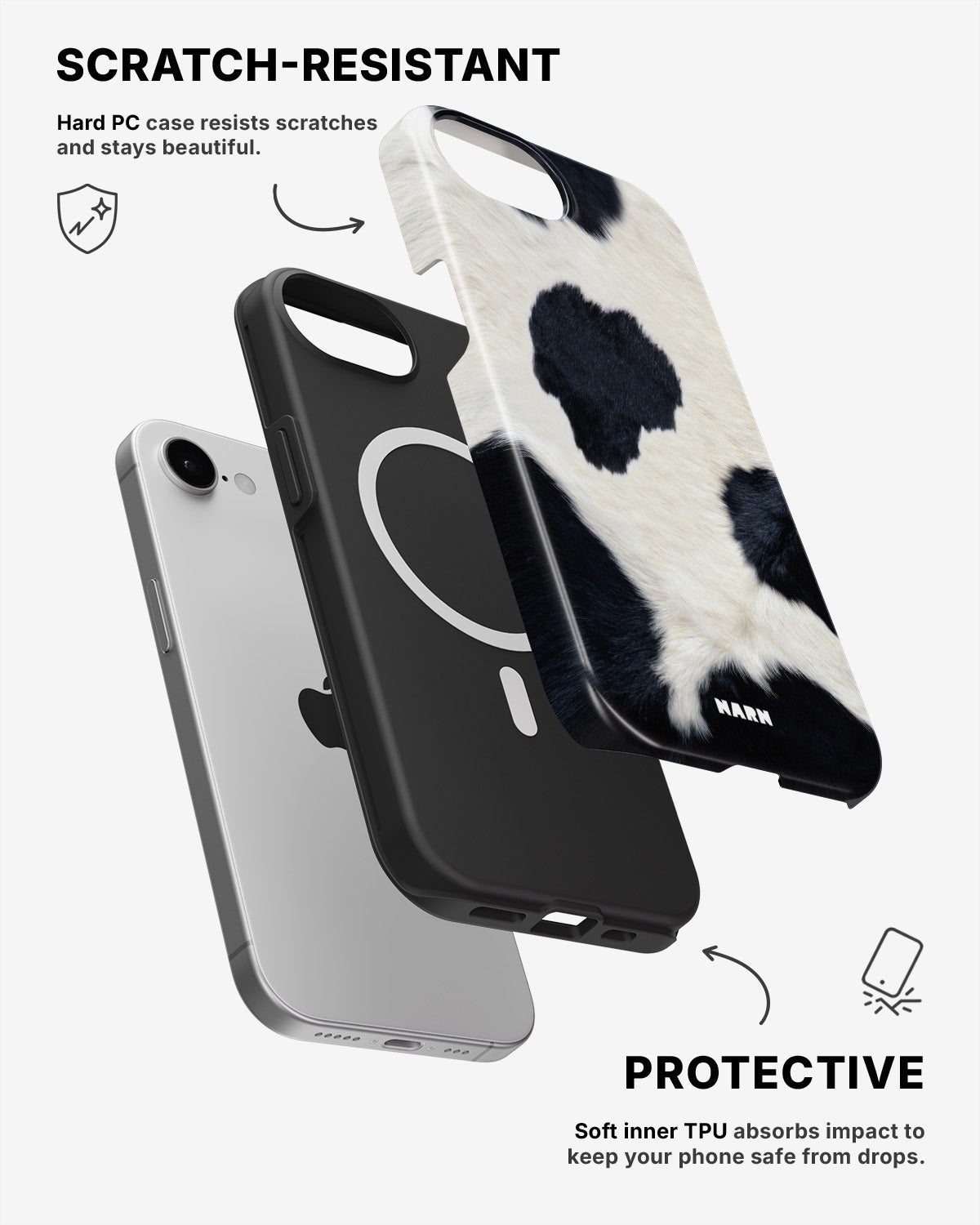 iPhone 17e Tough Case – Cow Skin - View 2