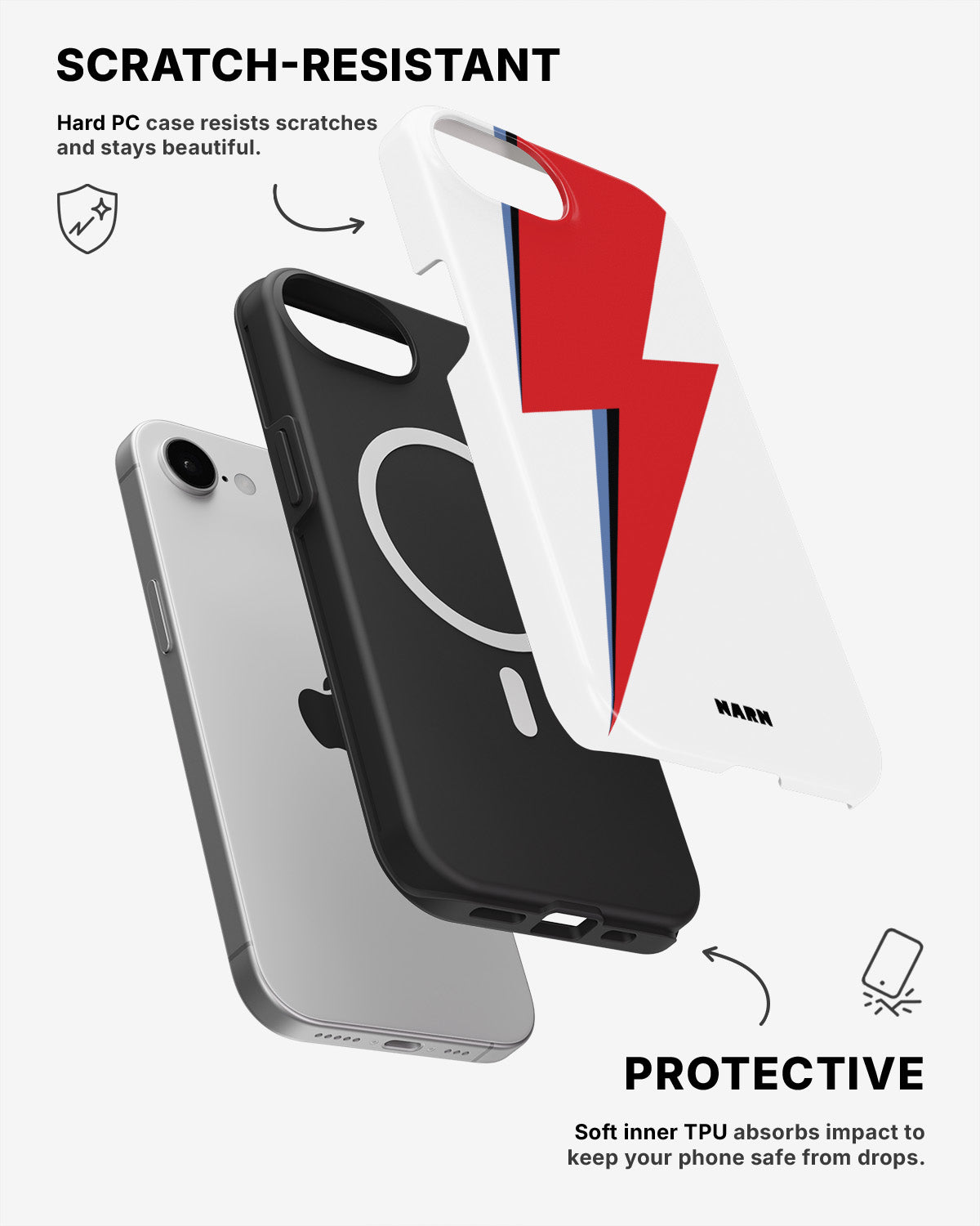 iPhone 17e Tough Case – White Bowie  - View 2