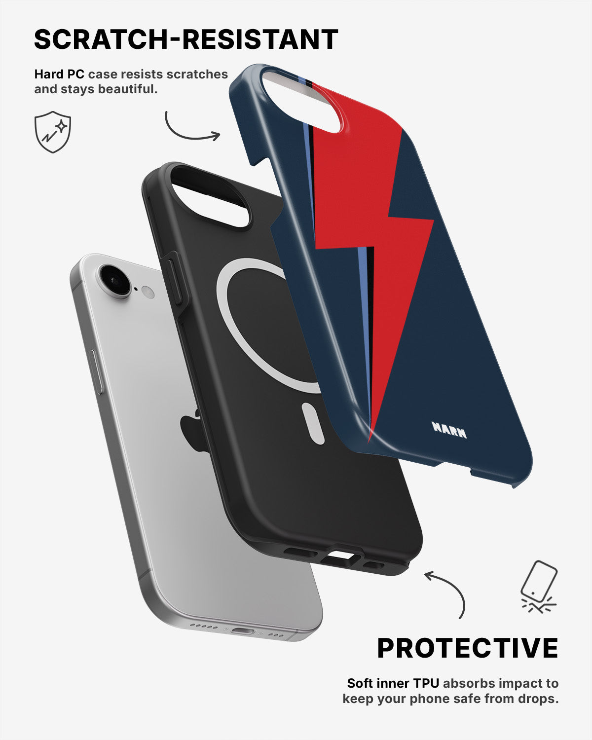 iPhone 17e Tough Case – Blue Bowie - View 2