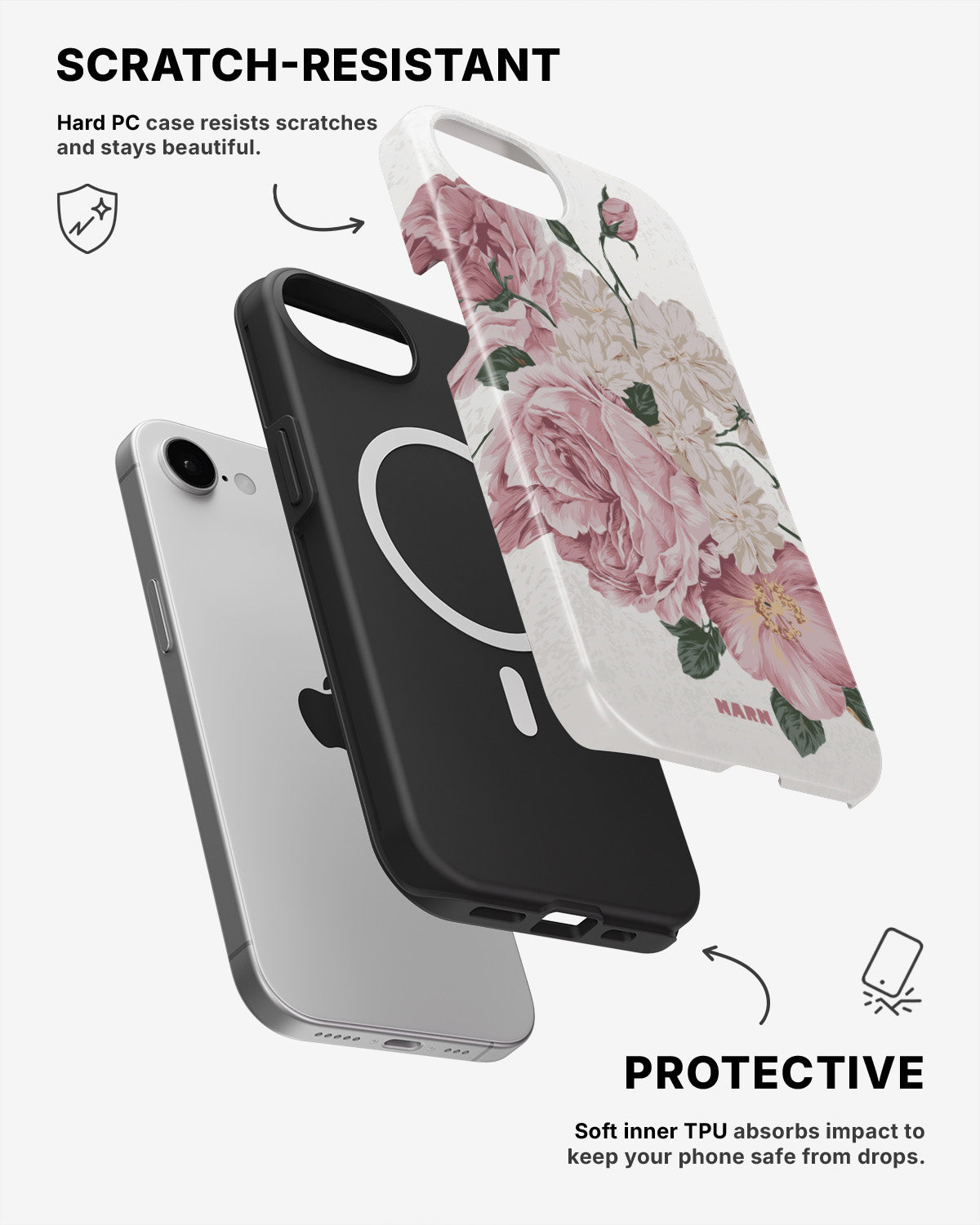 iPhone 17e Tough Case – Roses - View 2