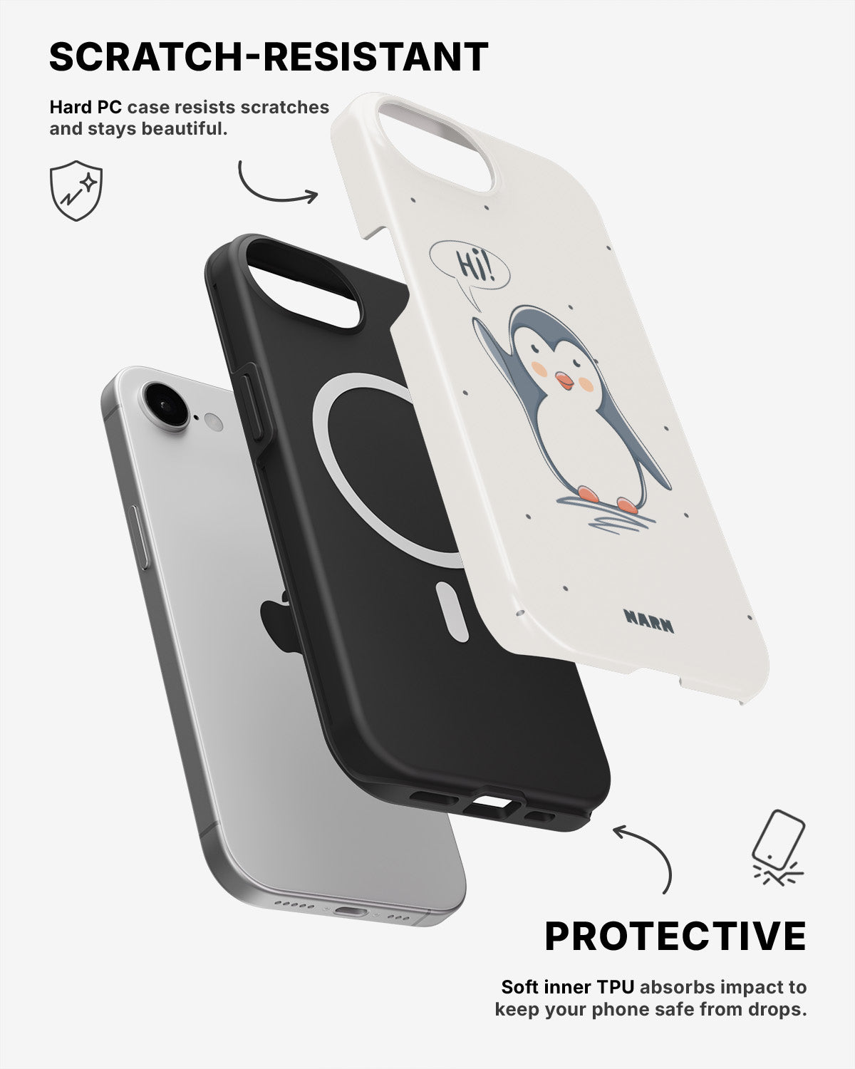 iPhone 17e Tough Case – Cute Penguin - View 2