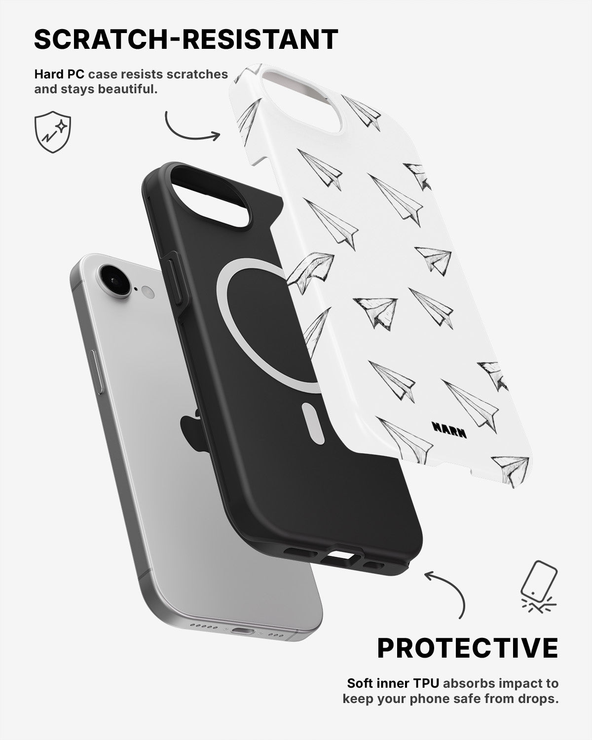 iPhone 17e Tough Case – Paper Planes - View 2