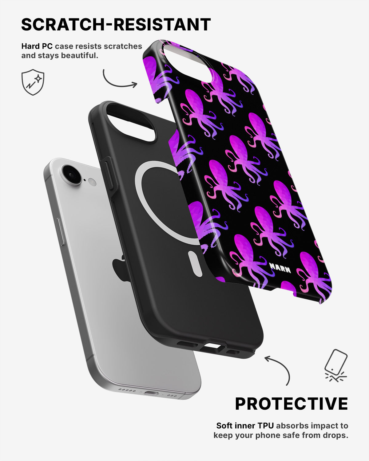 iPhone 17e Tough Case – Octopus Pattern - View 2