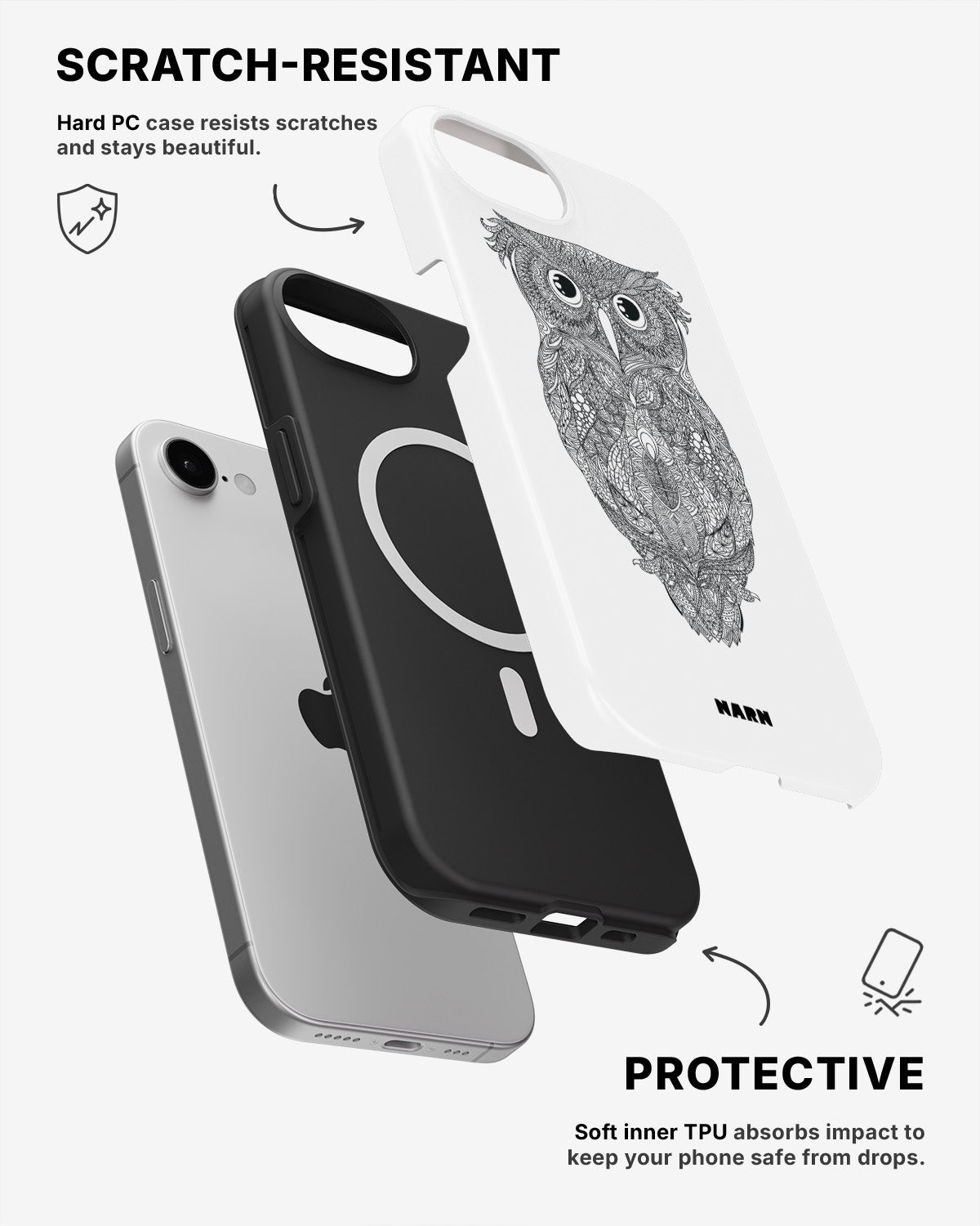 iPhone 17e Tough Case – Owl - View 2