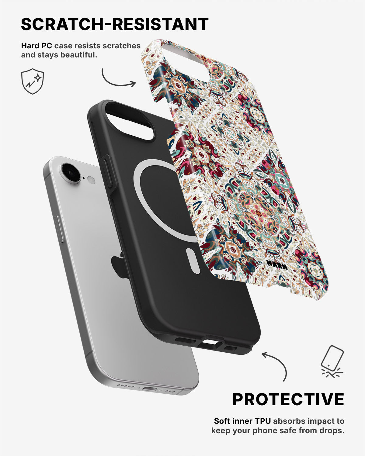 iPhone 17e Tough Case – Luxury Tile - View 2