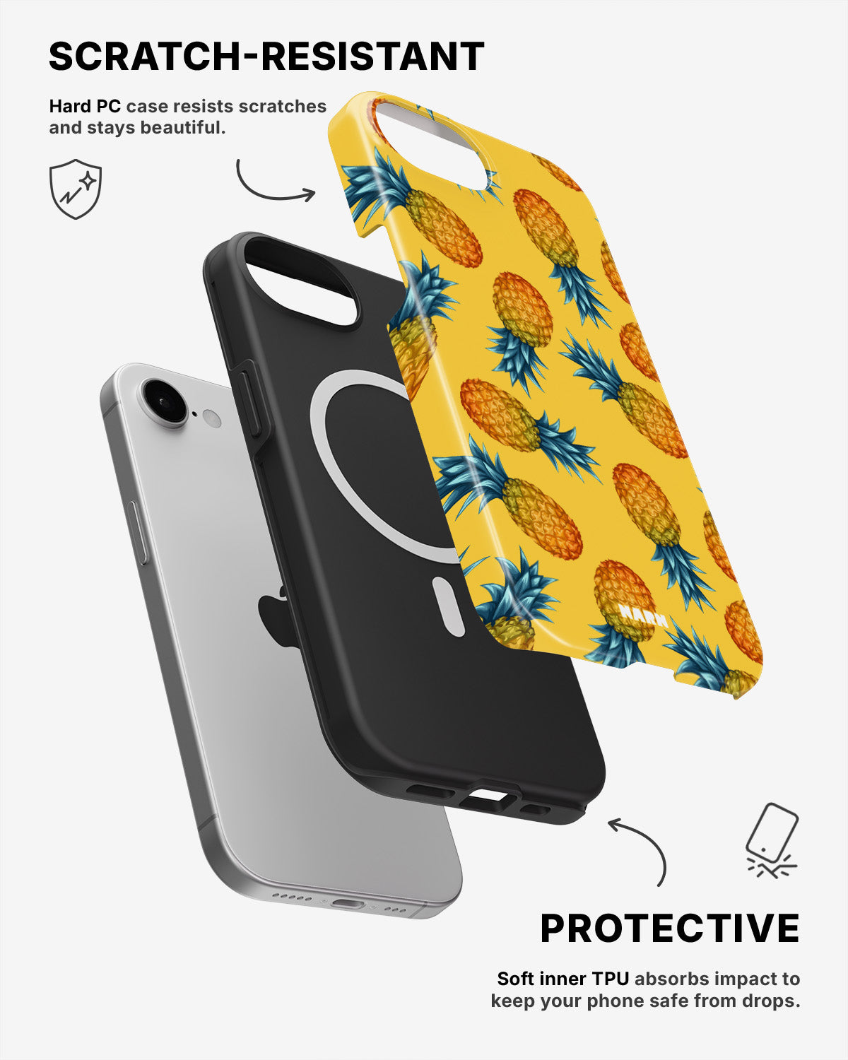 iPhone 17e Tough Case – Sunny Pineapple - View 2