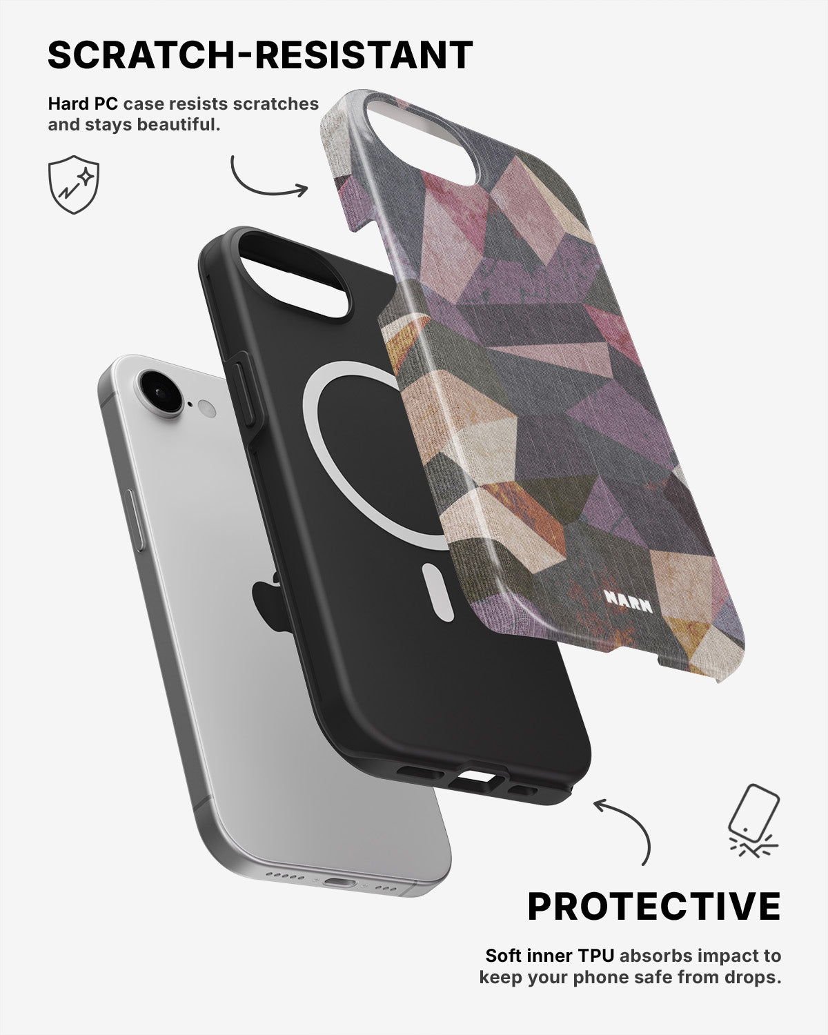 iPhone 17e Tough Case – Triangles - View 2