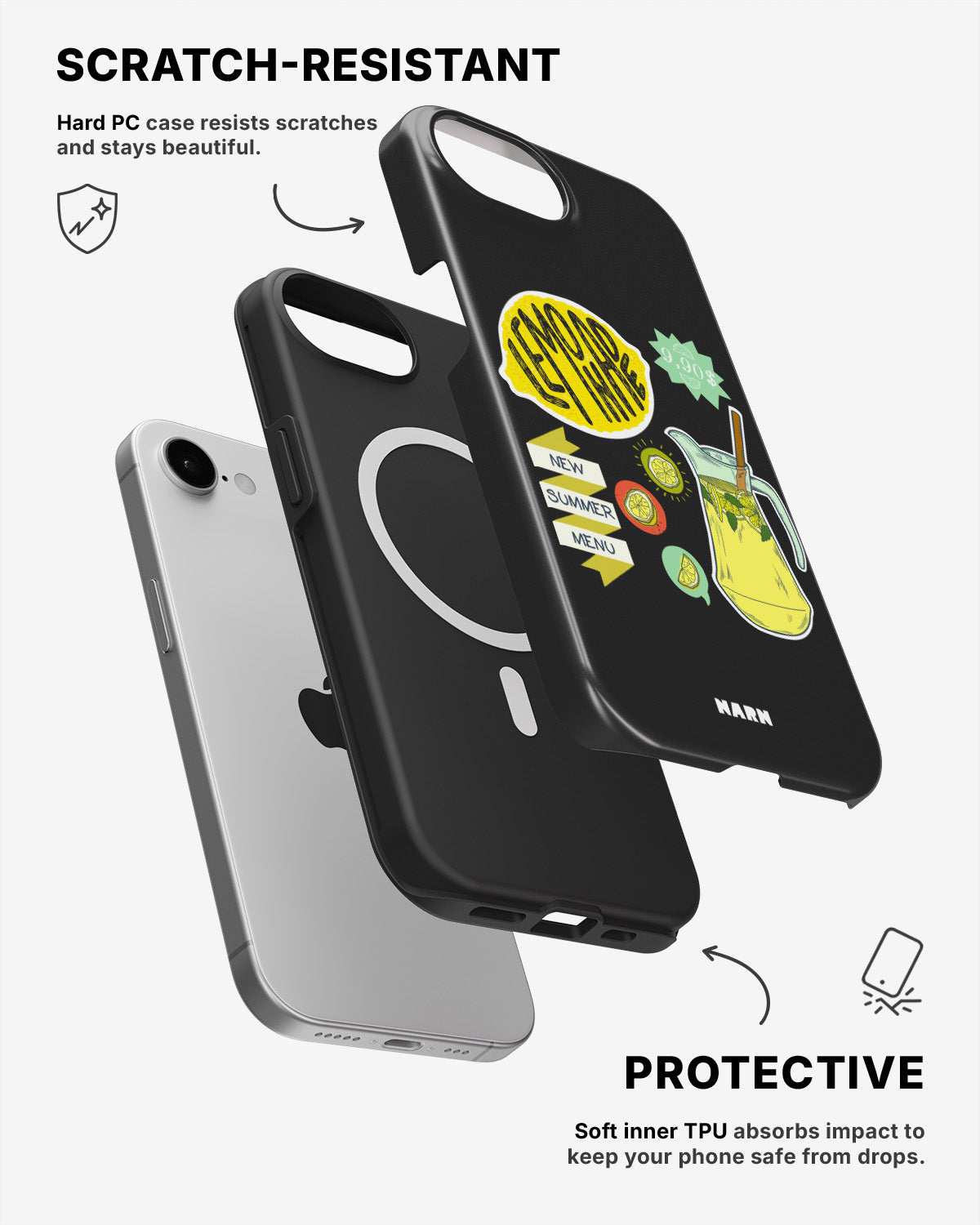 iPhone 17e Tough Case – Lemon Summer - View 2