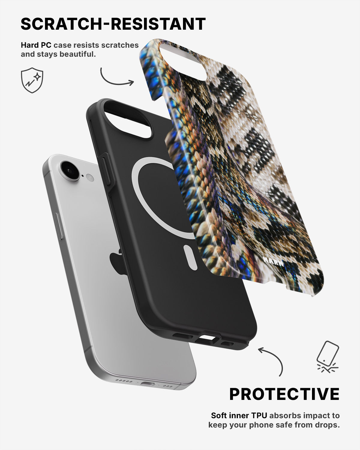 iPhone 17e Tough Case – Shining Snakeskin - View 2