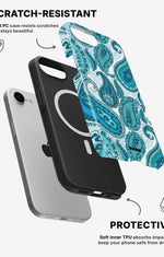 iPhone 17e Tough Case – Turquoise Paisley - View 2