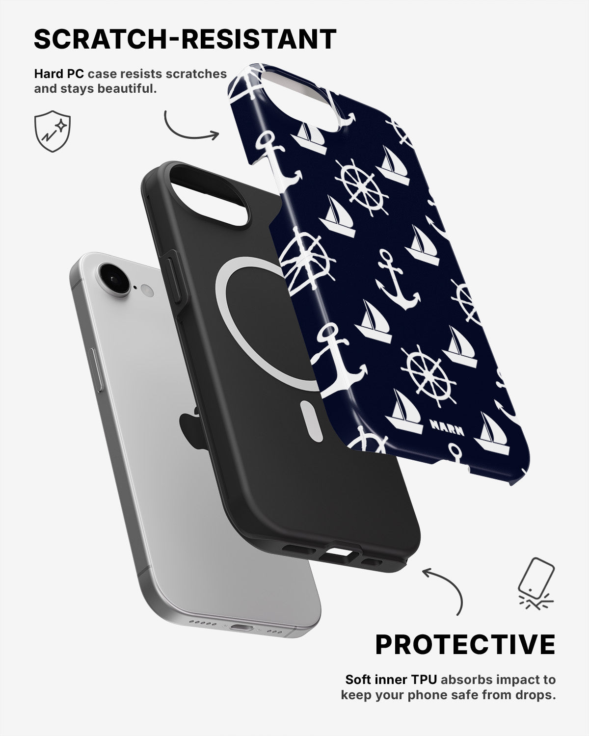 iPhone 17e Tough Case – Deep Blue Voyage - View 2