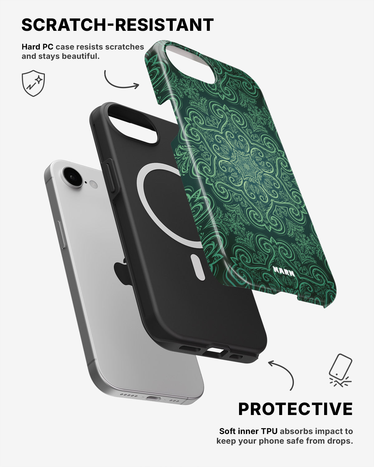 iPhone 17e Tough Case – Retro Forest - View 2