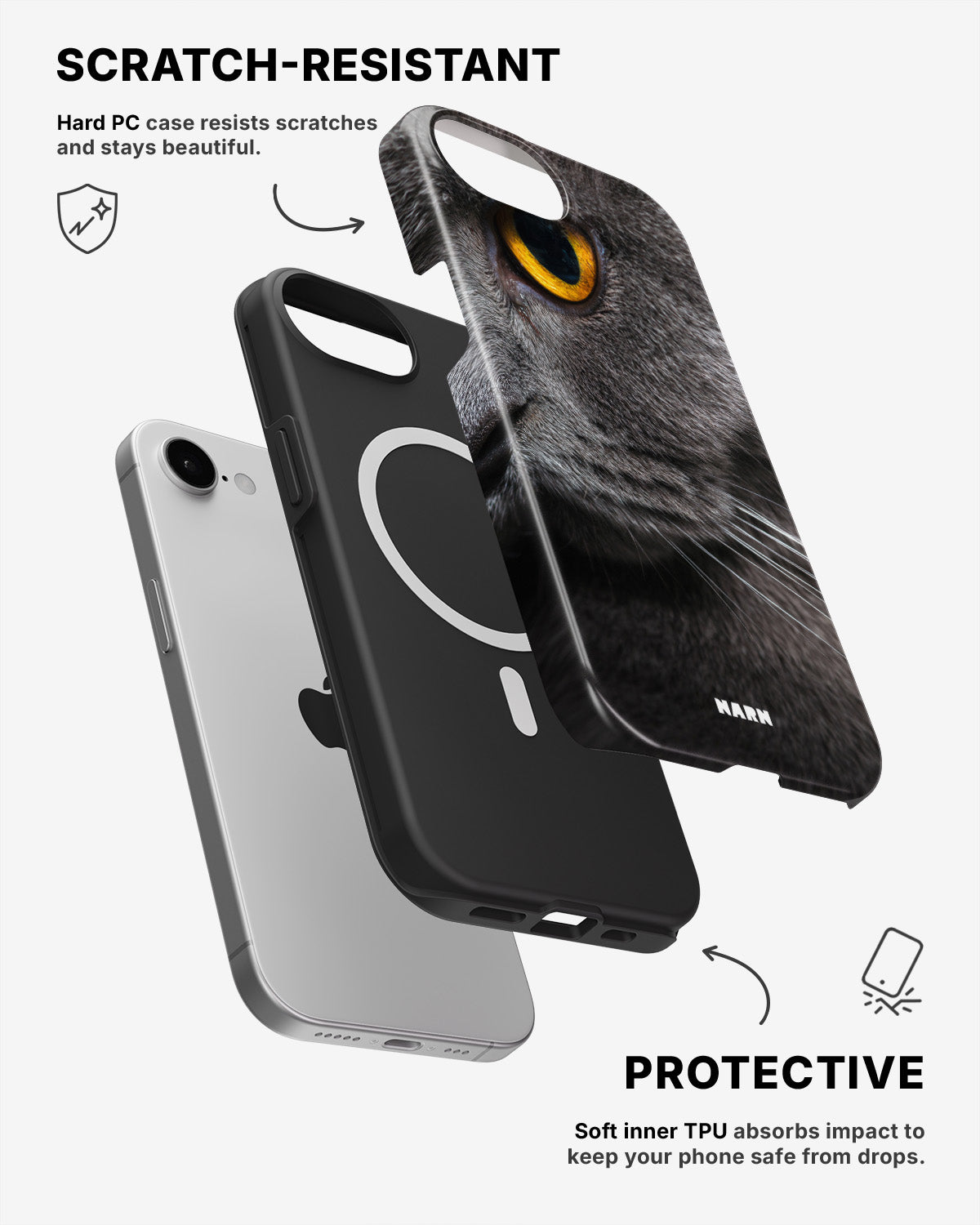 iPhone 17e Tough Case – Cat's Eye - View 2