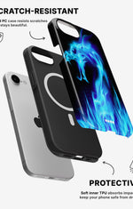 iPhone 17e Tough Case – Blue Flames Dragon - View 2