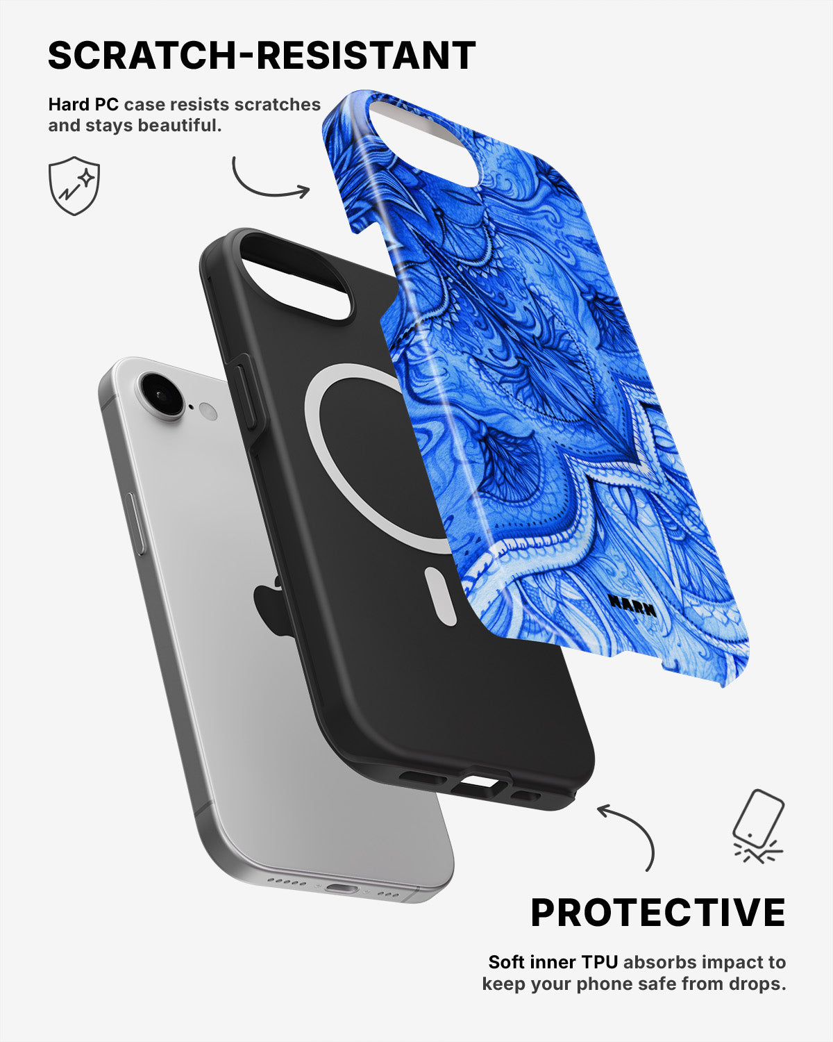 iPhone 17e Tough Case – Blue Vintage - View 2