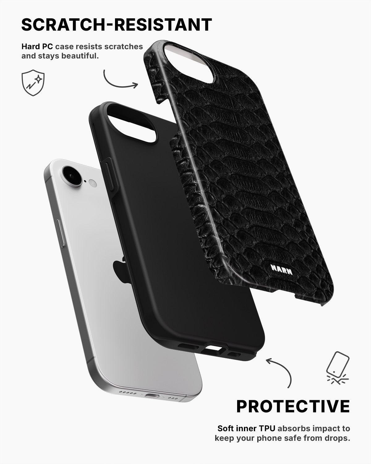 iPhone 17e Tough Case – Black Snake - View 2