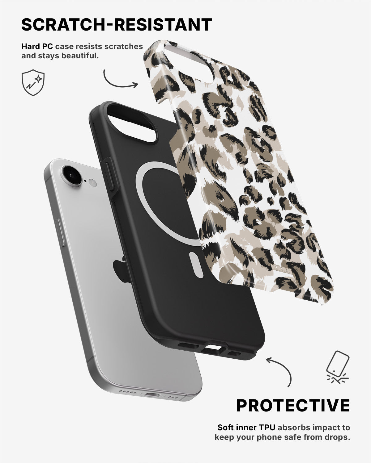 iPhone 17e Tough Case – Snow Leopard - View 2