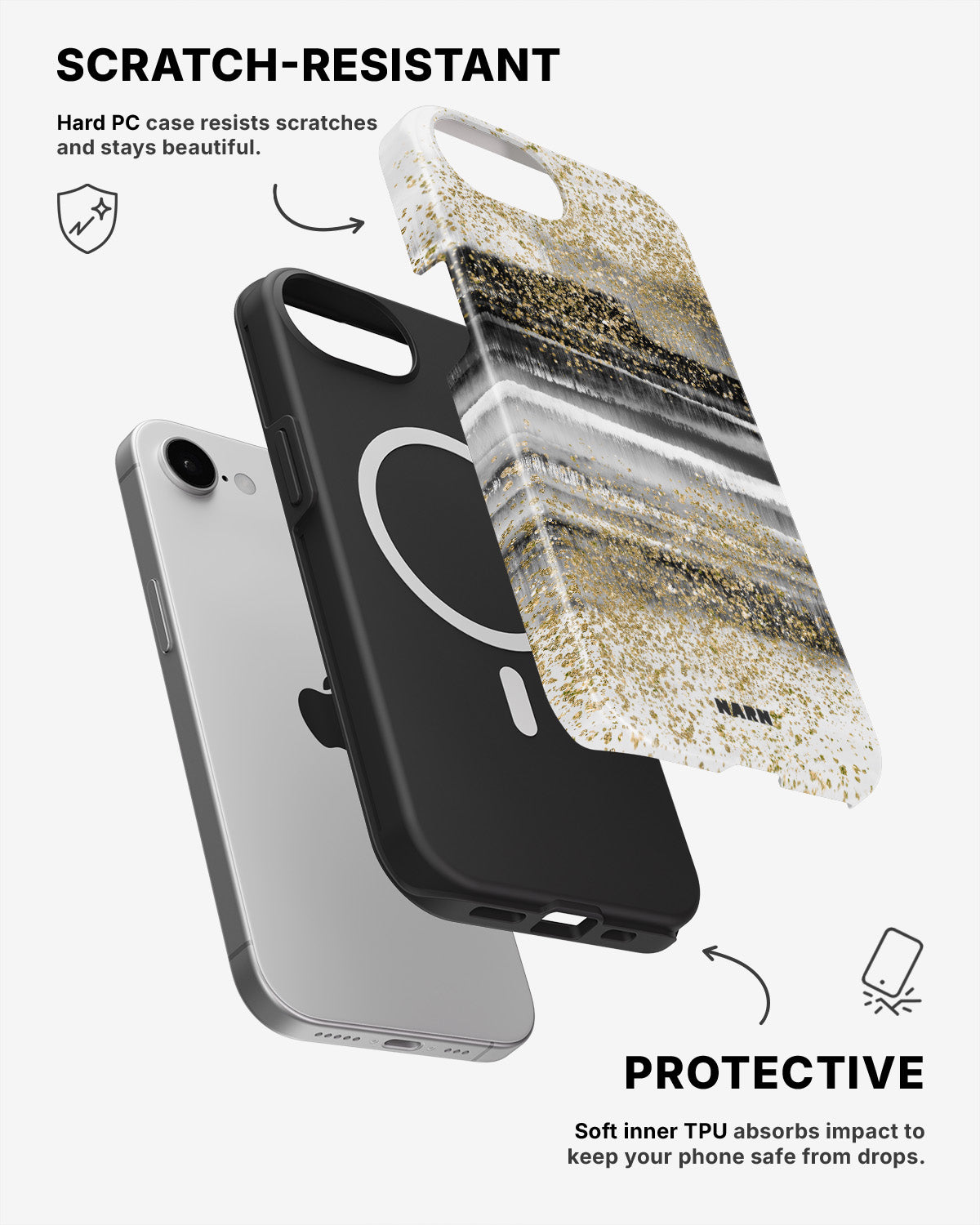 iPhone 17e Tough Case – Sparkly Tie Dye - View 2