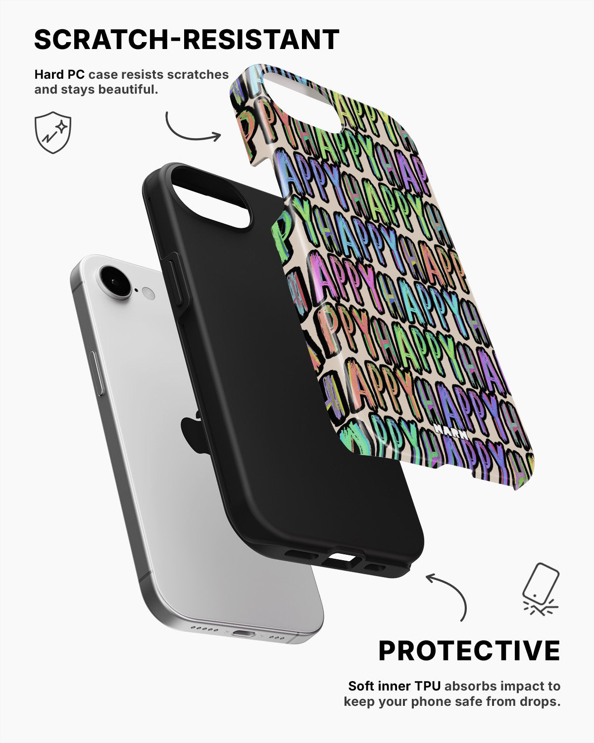 iPhone 17e Tough Case – Happy - View 2