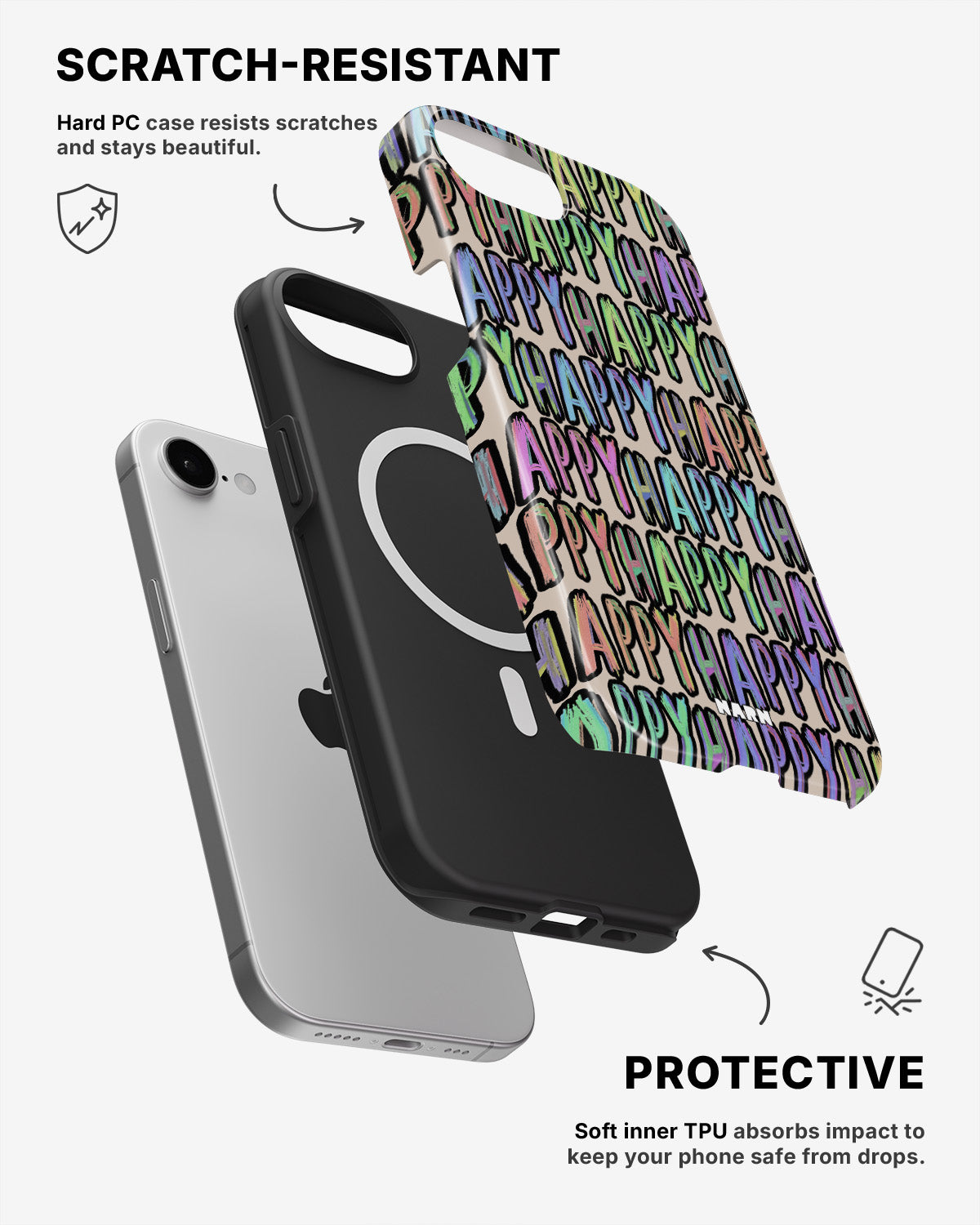 iPhone 17e Tough Case – Happy - View 2