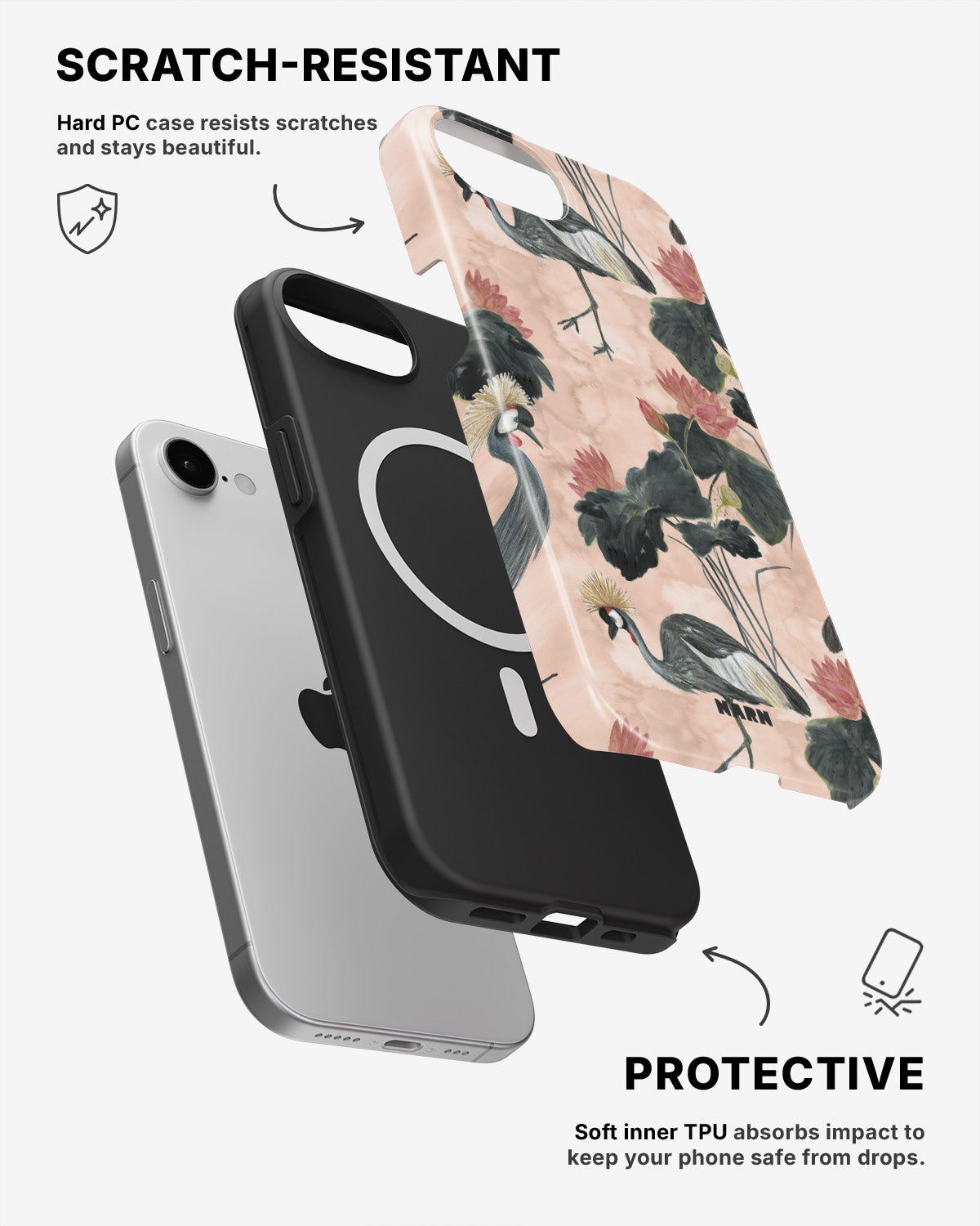 iPhone 17e Tough Case – Crowned Bird - View 2