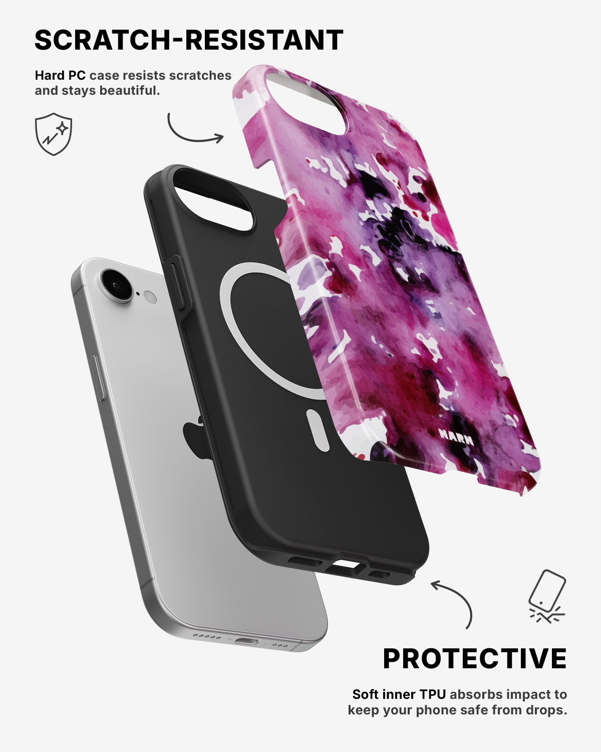 iPhone 17e Tough Case – Floral Splash - View 2