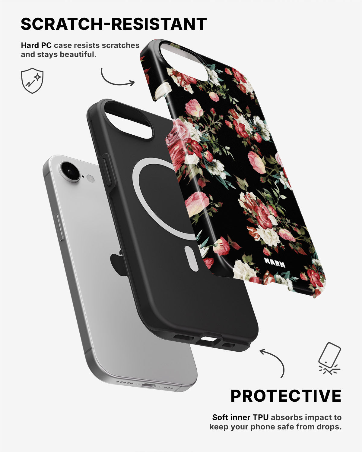 iPhone 17e Tough Case – Bouquet - View 2