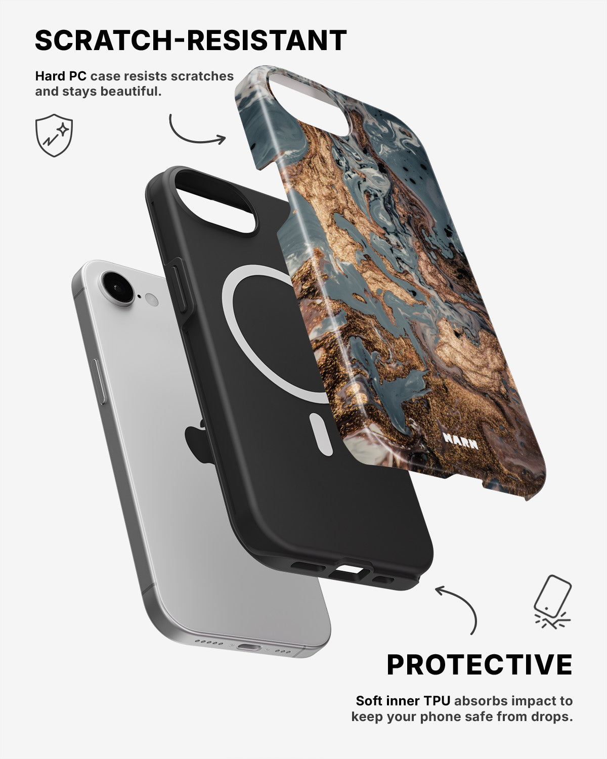 iPhone 17e Tough Case – Molten Gold - View 2