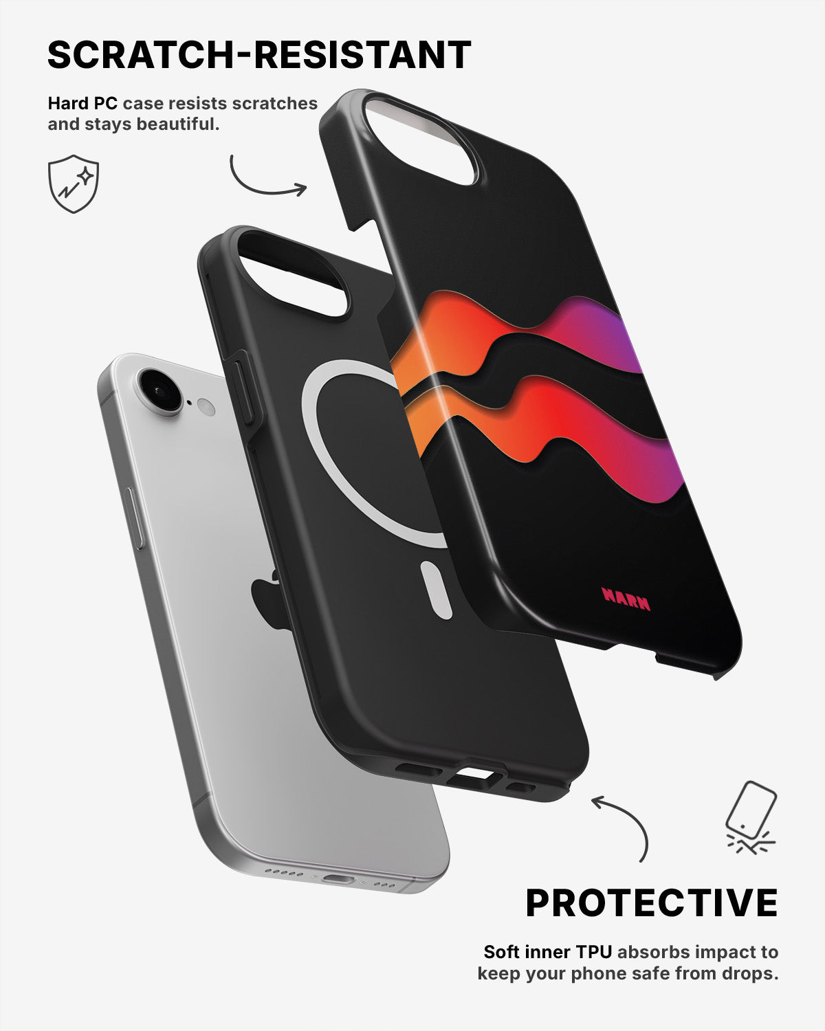 iPhone 17e Tough Case – Color Wave - View 2