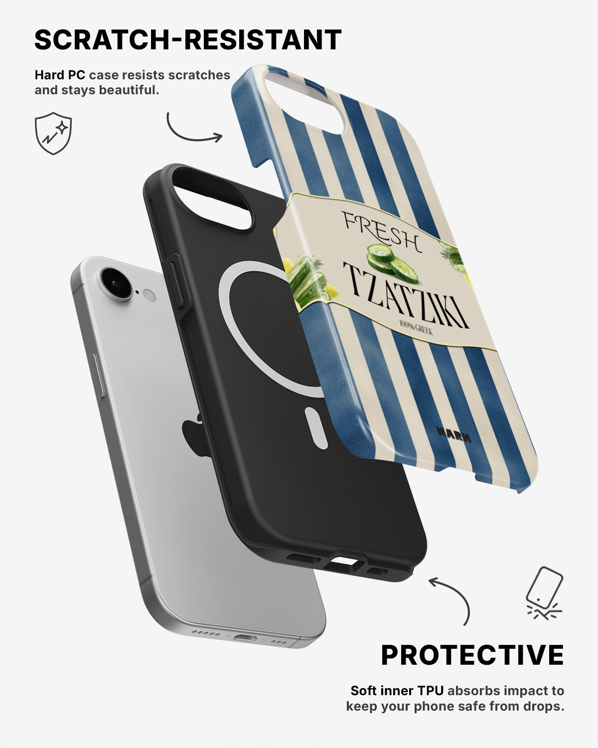 iPhone 17e Tough Case – Greek Blues - View 2
