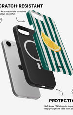 iPhone 17e Tough Case – Lemon Stripes - View 2