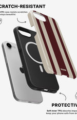 iPhone 17e Tough Case – Bordeaux Stripe - View 2