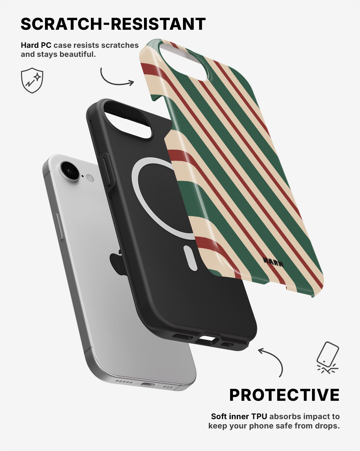 iPhone 17e Tough Case – Candy Stripe - View 2