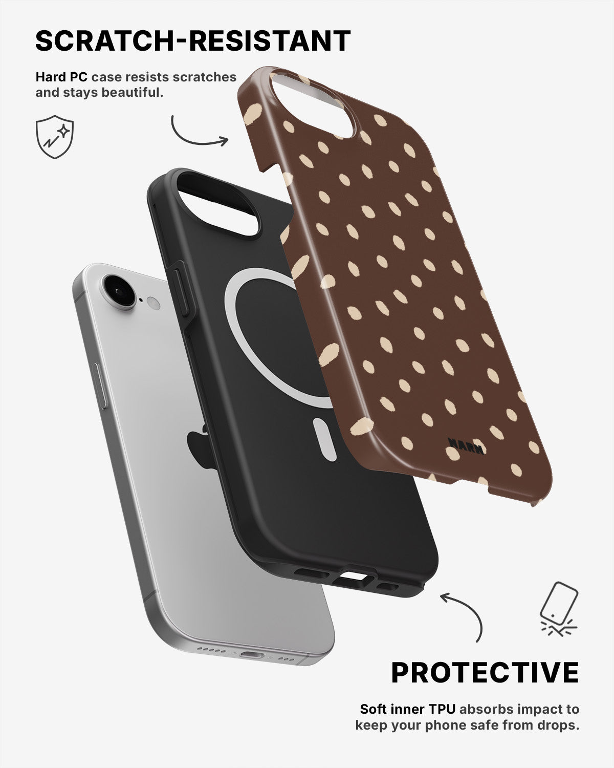 iPhone 17e Tough Case – Choco Dots - View 2