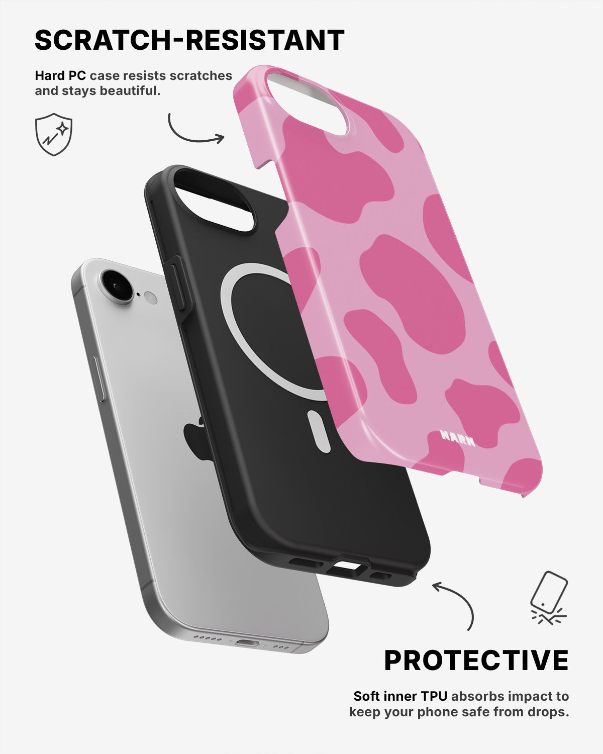 iPhone 17e Tough Case – Pink Moo - View 2
