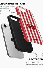iPhone 17e Tough Case – Cherry Stripes - View 2