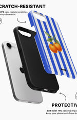 iPhone 17e Tough Case – Orange Stripes - View 2