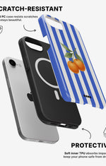 iPhone 17e Tough Case – Orange Stripes - View 2