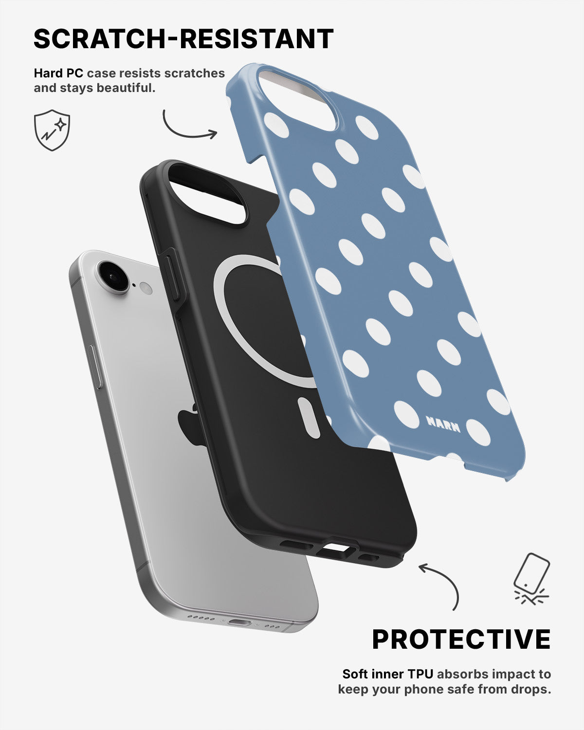 iPhone 17e Tough Case – Sky Dots - View 2