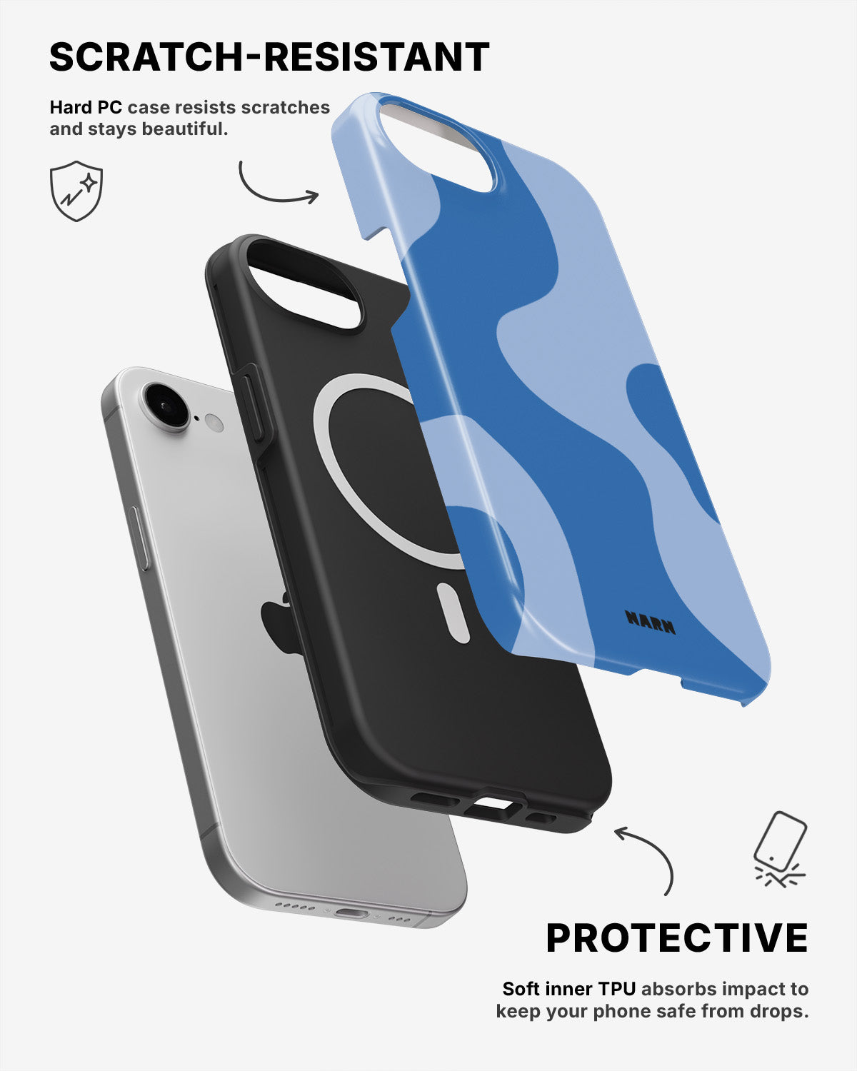 iPhone 17e Tough Case – Calm Tide - View 2