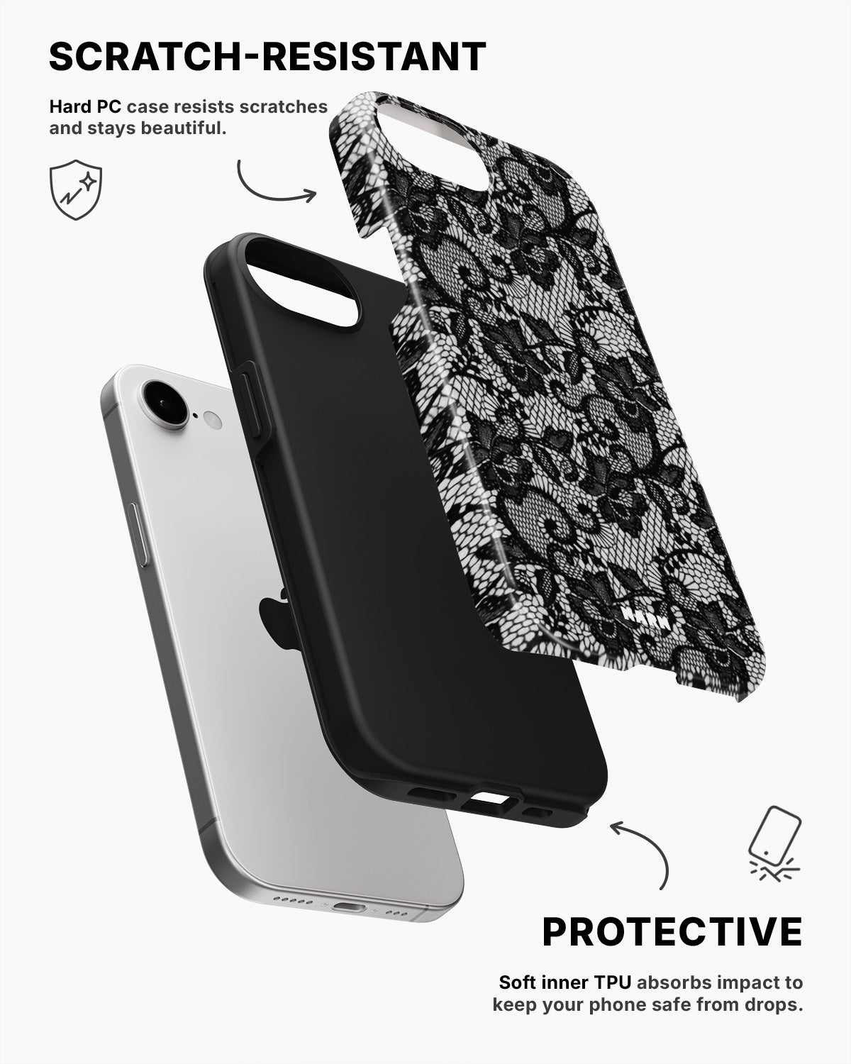 iPhone 17e Tough Case – Midnight Lace - View 2