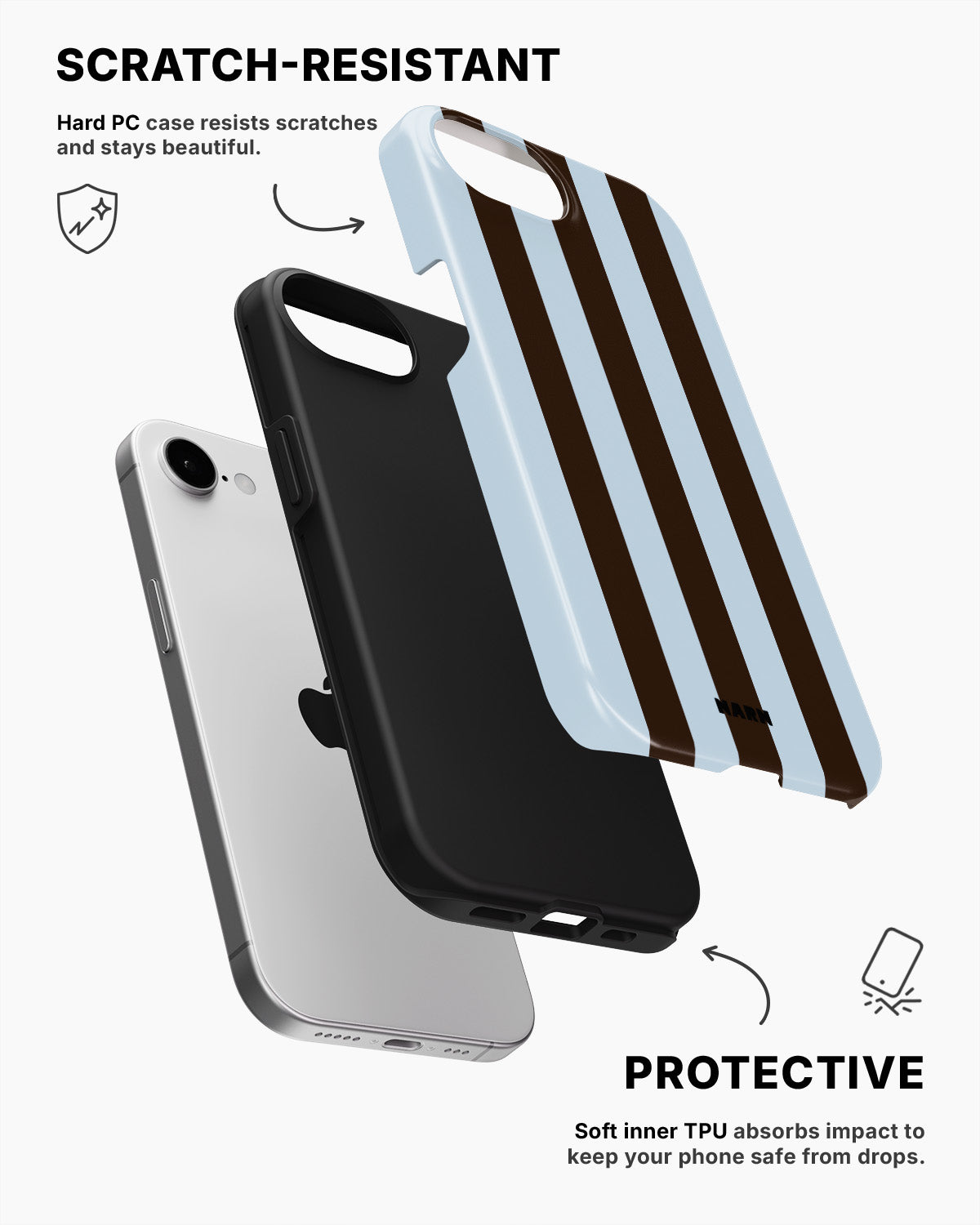 iPhone 17e Tough Case – Bistro Stripes - View 2