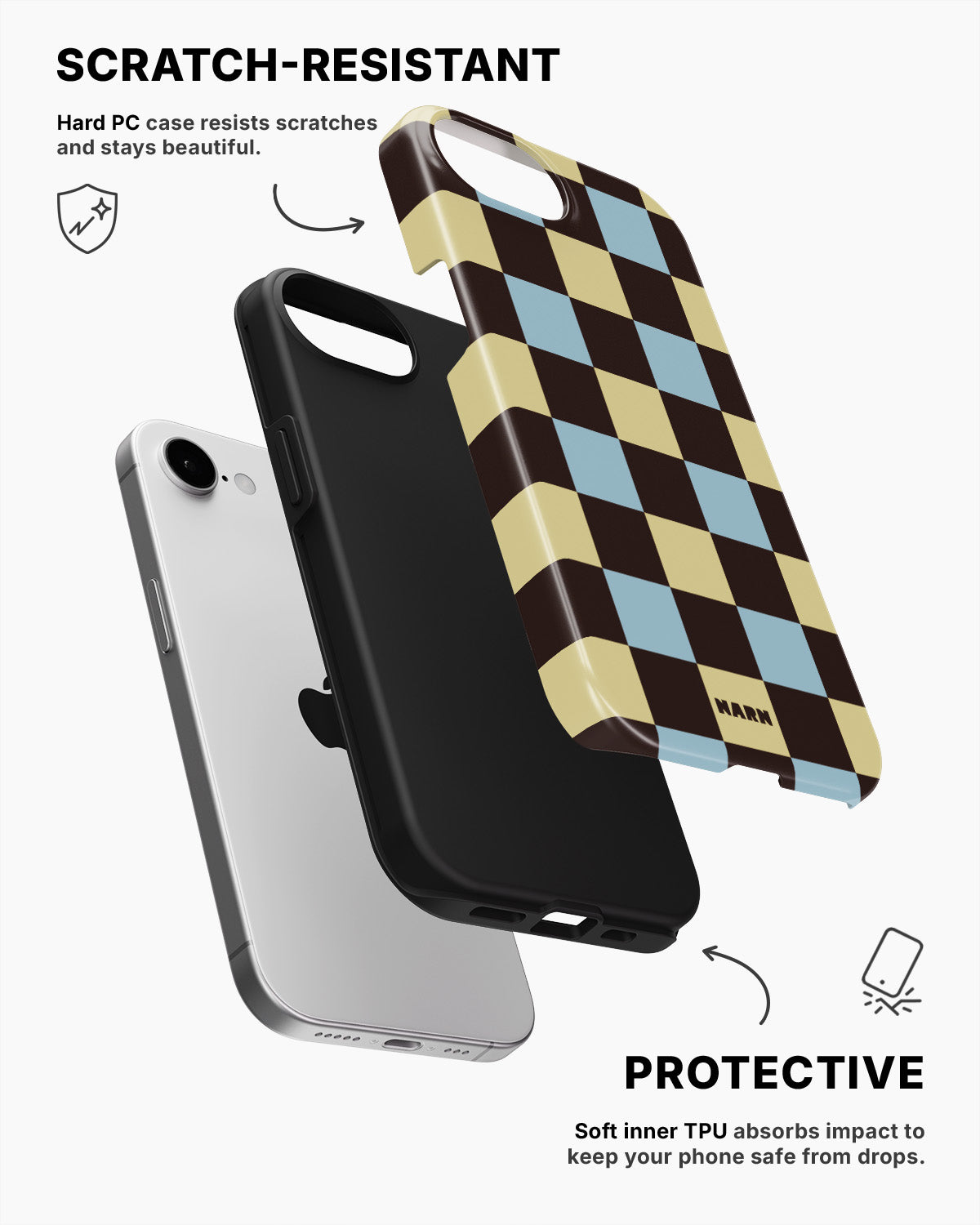 iPhone 17e Tough Case – Butter Check - View 2