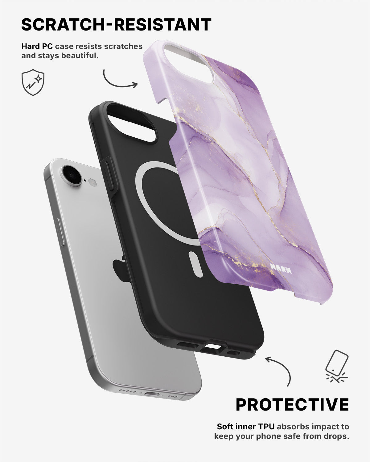 iPhone 17e Tough Case – Lilac - View 2