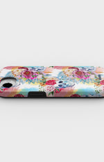iPhone 17e Tough Case – Flowered Skulls - View 3
