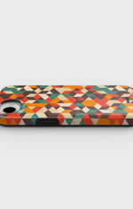 iPhone 17e Tough Case – Retro Geometric - View 3